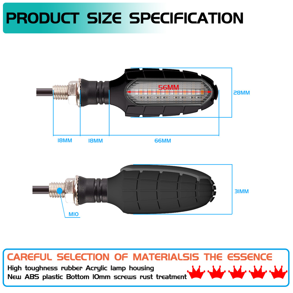 Turn Signal Light 16LED for Motorcycle Directional Light 