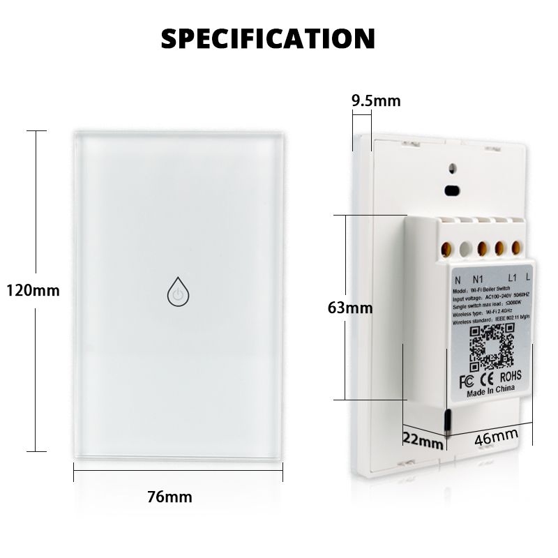 Smart Water Heater Switch WiFi Switch（TK-SH004）