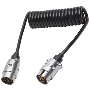 7 Pin Trailer Extension Lead 3m Long with 7 Core Cable Two Male Metal Plug